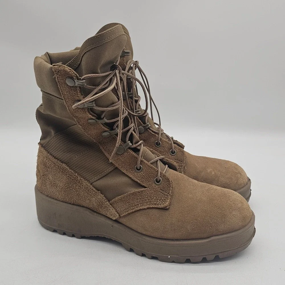 US Army 7.5R Standard Issue Vibram Hot Weather Combat Boots Coyote 499 Tan (cb1-